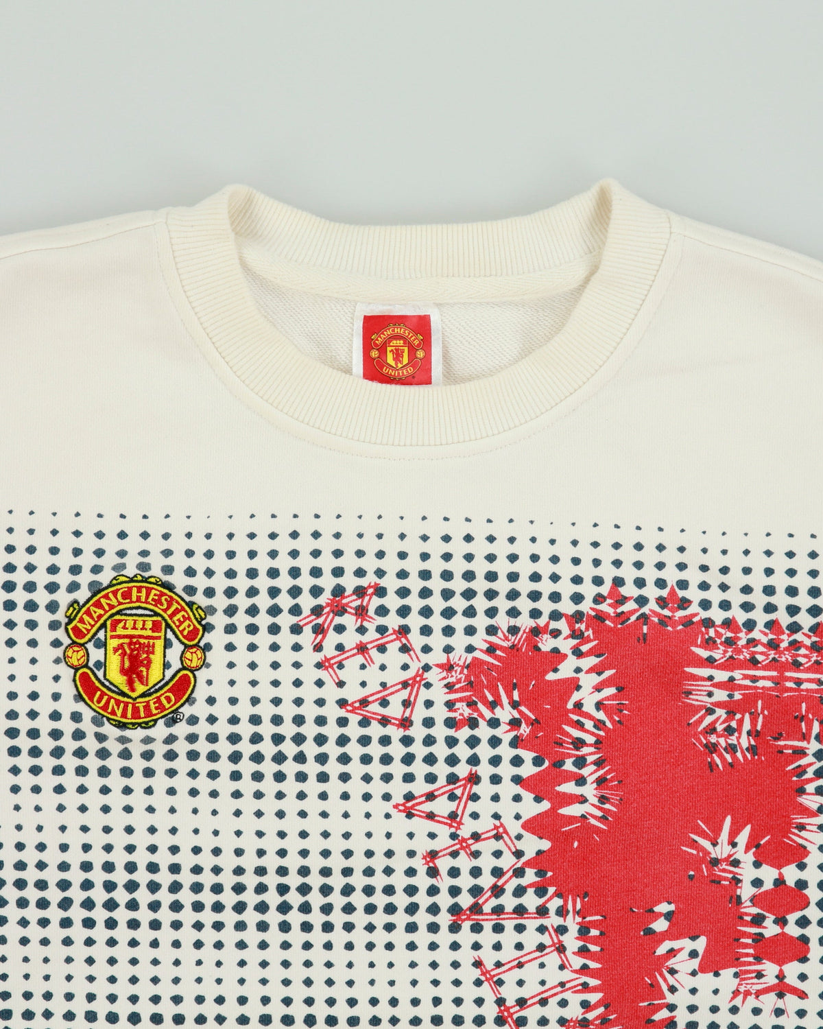 Vintage 1990s Manchester United FC Official Red Devils Crewneck Football Sweatshirt - L