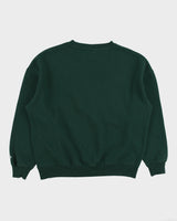 Vintage Y2K 00s MLB Forest Green Oakland Athletics Embroidered Crewneck Baseball Sweatshirt - L