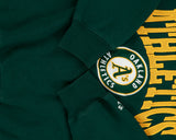 Vintage Y2K 00s MLB Forest Green Oakland Athletics Embroidered Crewneck Baseball Sweatshirt - L