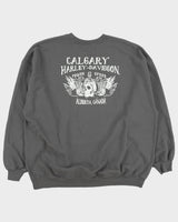 Vintage Harley Davidson Calgary Alberta Ride Free Crewneck Sweatshirt - XXL
