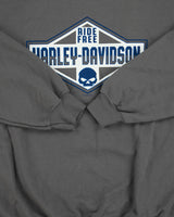 Vintage Harley Davidson Calgary Alberta Ride Free Crewneck Sweatshirt - XXL