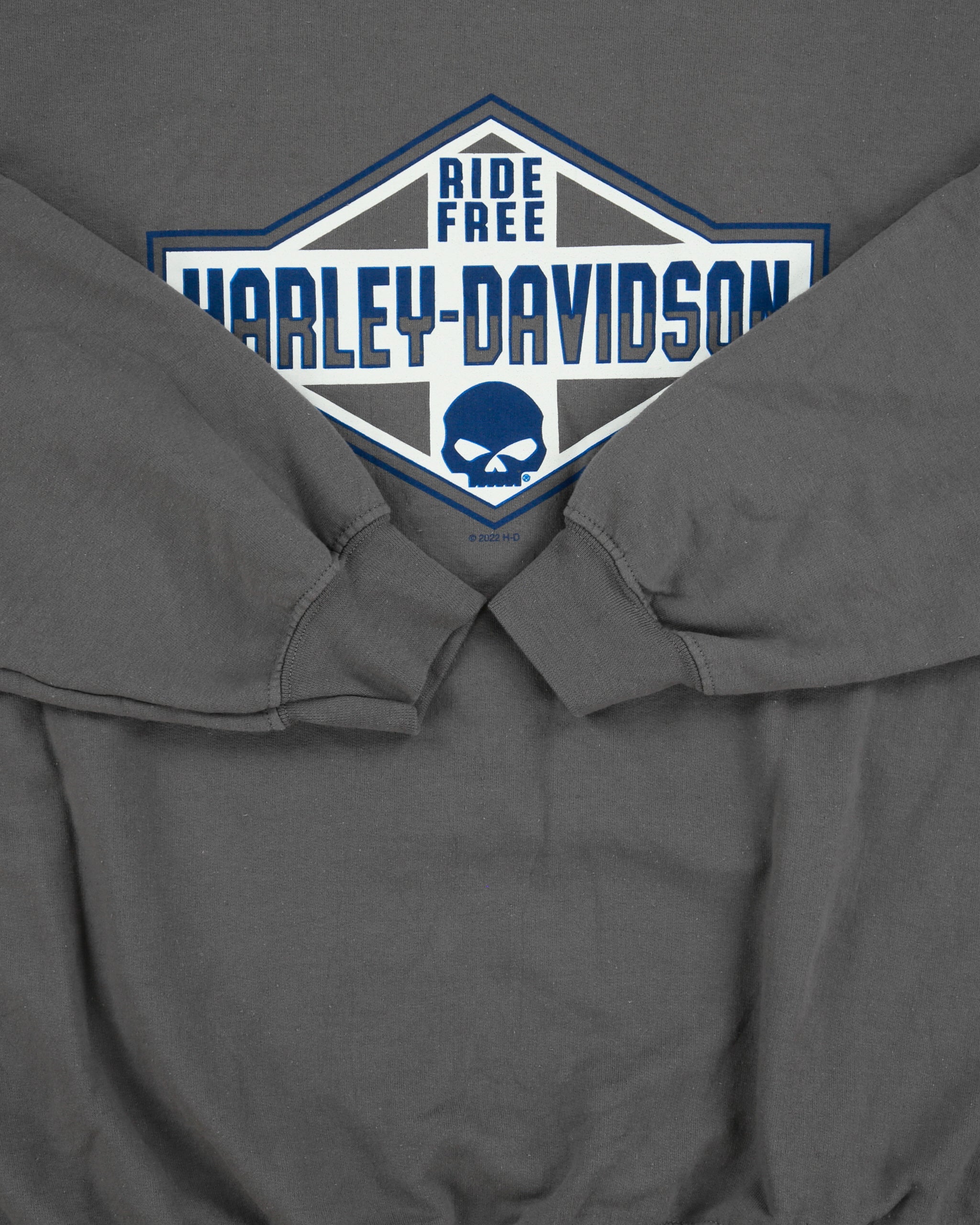 Vintage Harley Davidson Calgary Alberta Ride Free Crewneck Sweatshirt - XXL