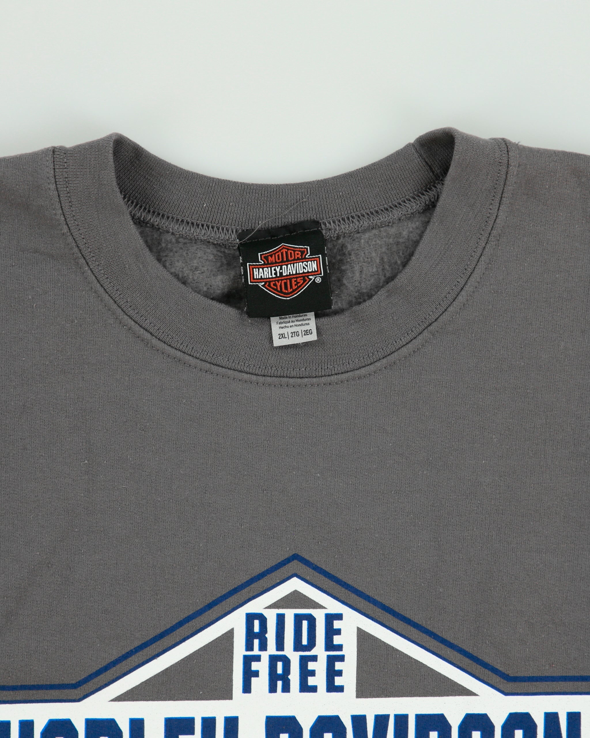 Vintage Harley Davidson Calgary Alberta Ride Free Crewneck Sweatshirt - XXL