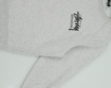 Vintage Stussy Grey Marl Stcok Logo Crewneck Sweatshirt - M