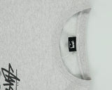 Vintage Stussy Grey Marl Stcok Logo Crewneck Sweatshirt - M