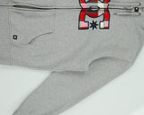 Vintage Y2K 00s DC Shoe Co. Grey Marl Plaid Embroidered Zip-Up Hoodie - L