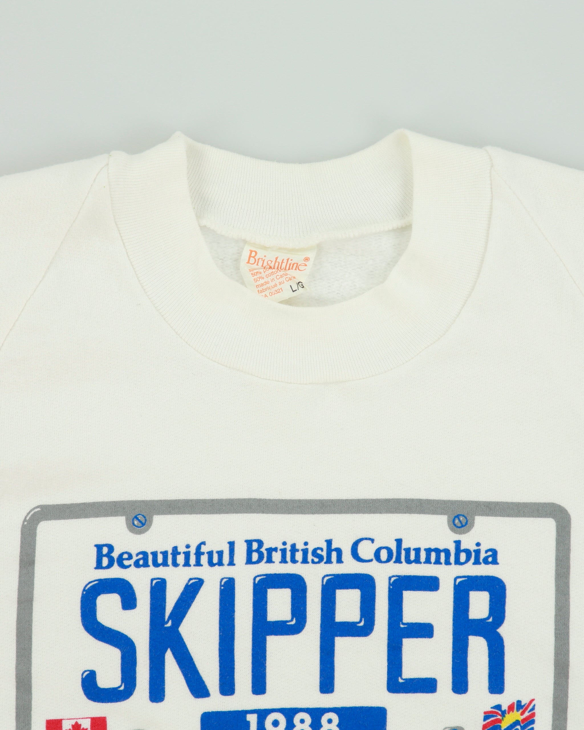 Vintage 1988 Body Plates British Columbia Pigasso Art Inc. Made In Canada Crewneck Sweatshirt - L