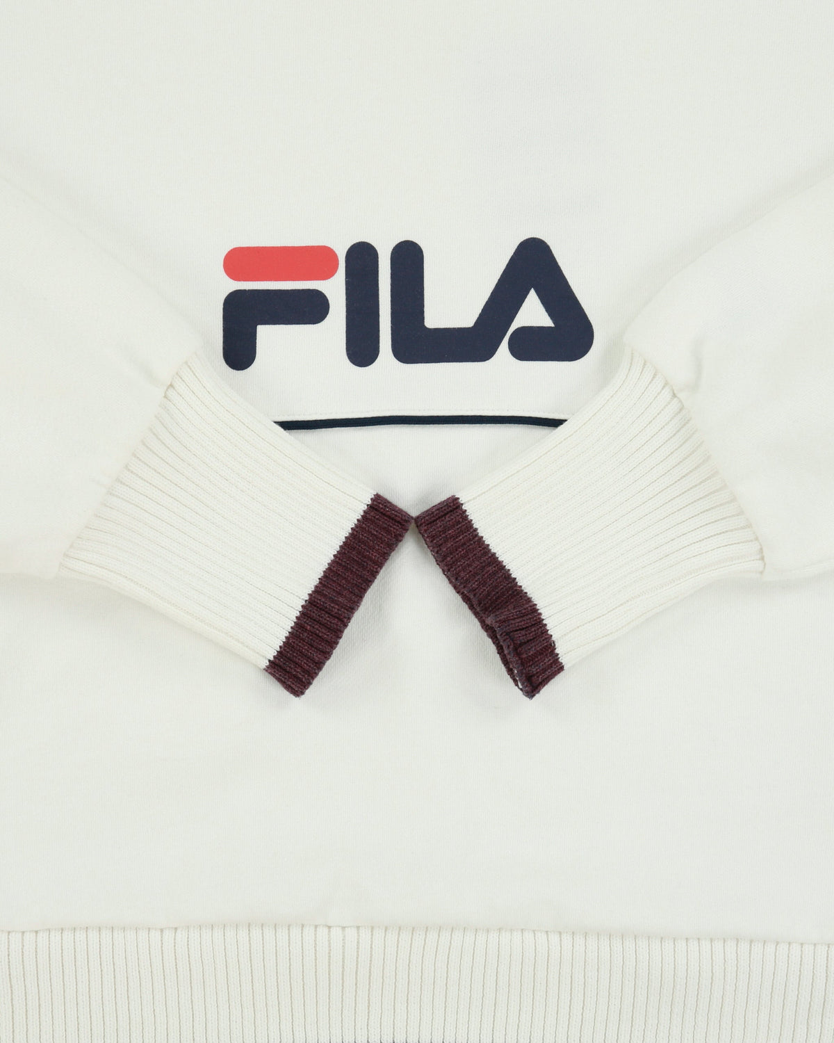 Vintage Fila Heavyweight Stripe Ribbed Boxy Roll Neck Sweatshirt - M