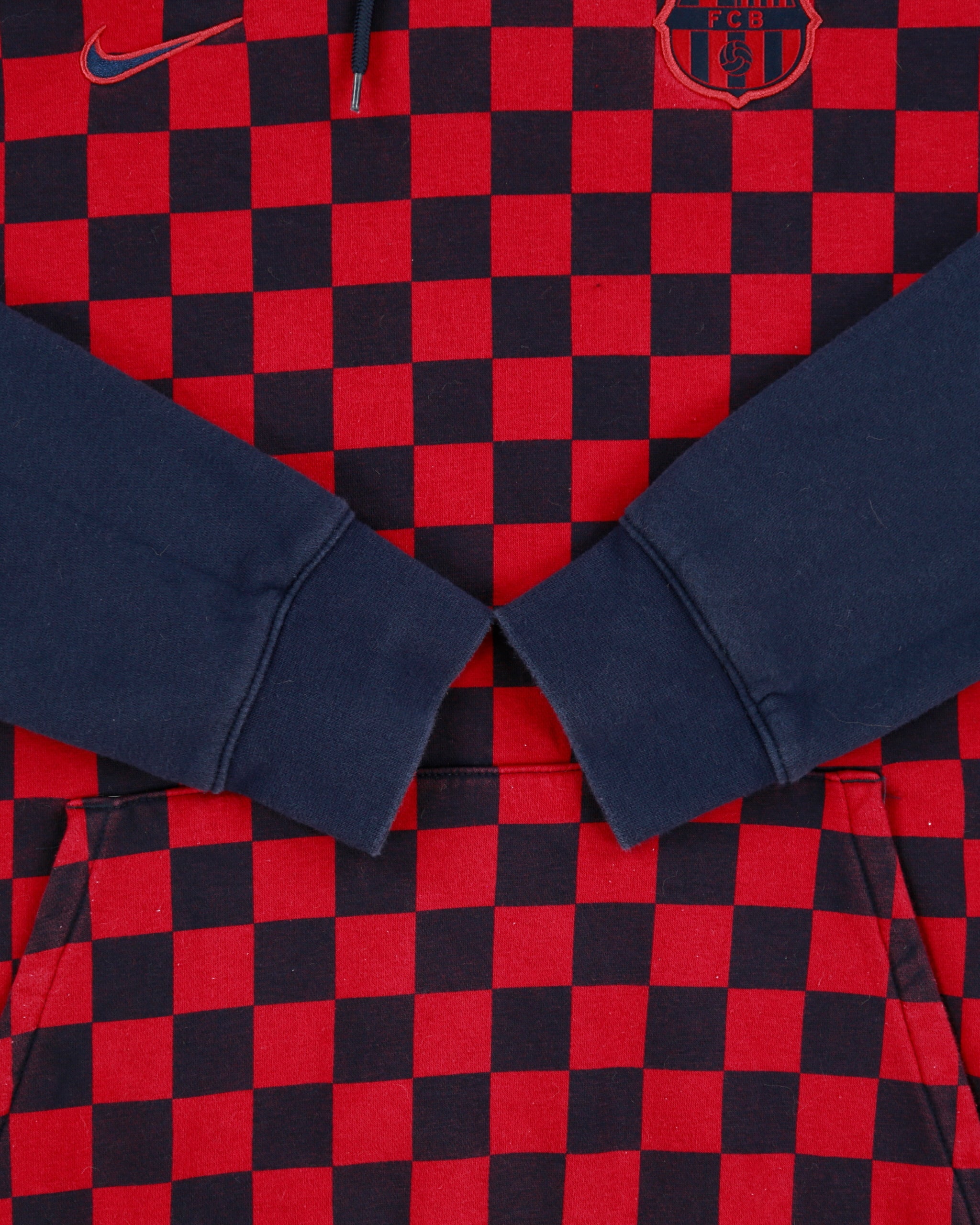 2019-20 Nike Barcelona FC Checkerboard High Neck Pullover Football Hoodie - M