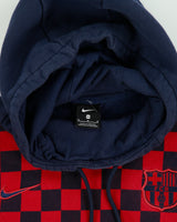 2019-20 Nike Barcelona FC Checkerboard High Neck Pullover Football Hoodie - M