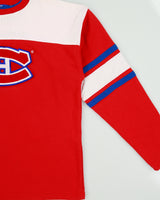 Vintage 1994 Starter Montreal Canadiens Embroidered NHL Striped Crewneck Sweatshirt - M