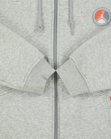 Vintage Y2K 00s Nike Air Jordan Grey Marl Heavyweight Embroidered Jumpman 23 Zip-Up Hoodie - L