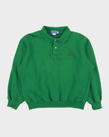 Vintage 1990s Fred Perry Sportswear Classic Pique Boxy Collared Sweatshirt - S