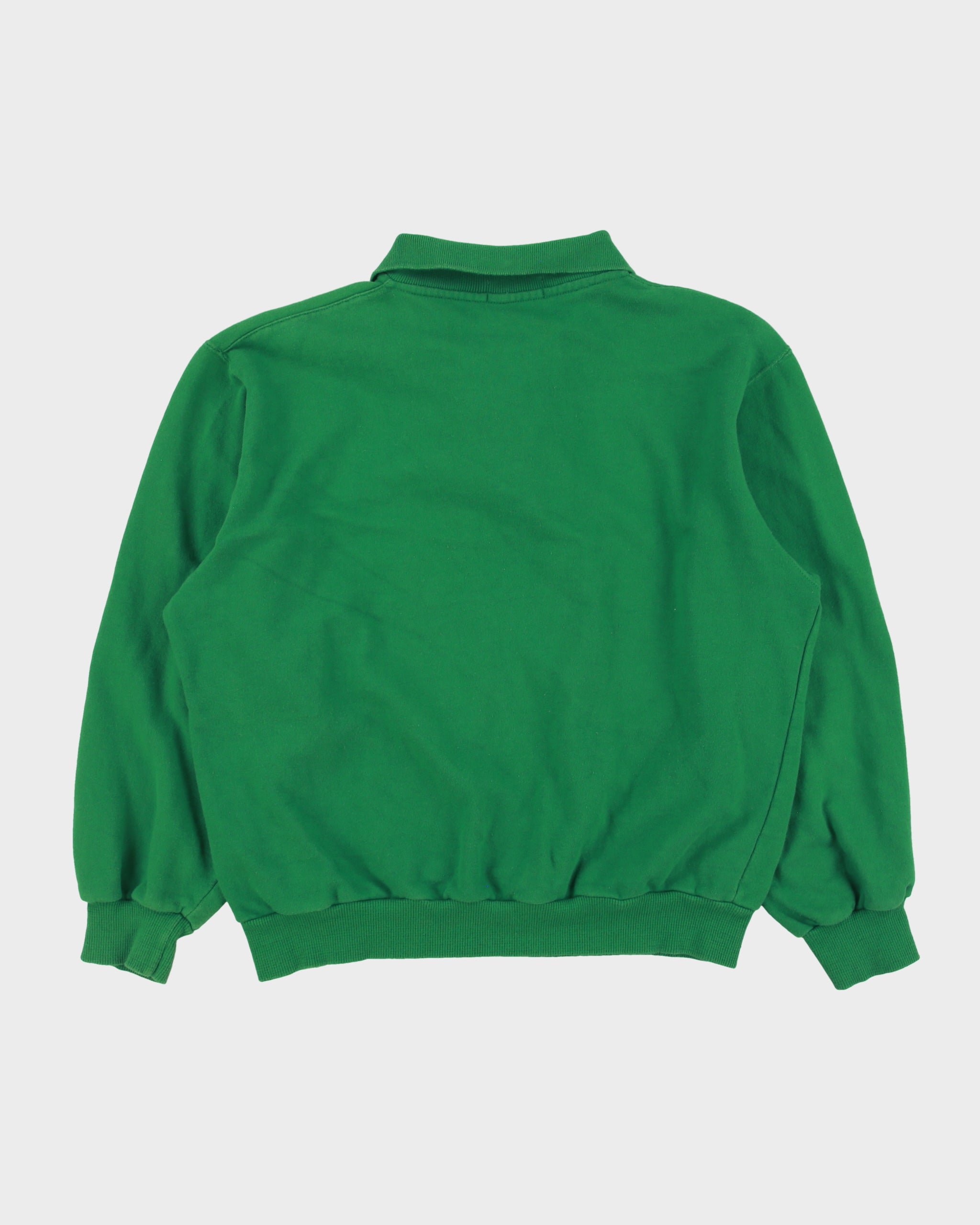 Vintage 1990s Fred Perry Sportswear Classic Pique Boxy Collared Sweatshirt - S