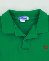 Vintage 1990s Fred Perry Sportswear Classic Pique Boxy Collared Sweatshirt - S