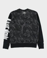 Vintage Aape By A Bathing Ape Camo Back Aape Now Crewneck Sweatshirt - L