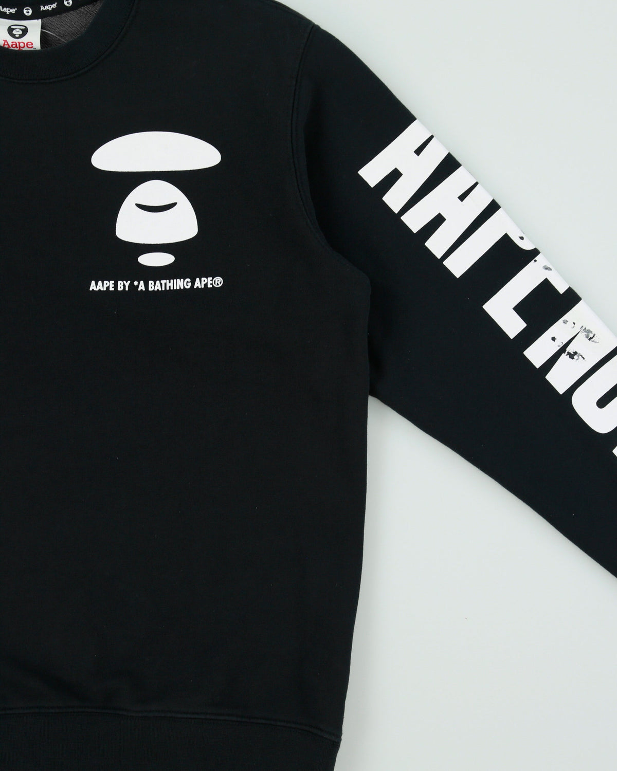Vintage Aape By A Bathing Ape Camo Back Aape Now Crewneck Sweatshirt - L