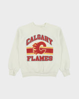 Vintage 1988 Calgary Flames Trench NHL Made In USA Crewneck Ice Hockey Sweatshirt - S