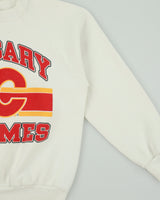 Vintage 1988 Calgary Flames Trench NHL Made In USA Crewneck Ice Hockey Sweatshirt - S