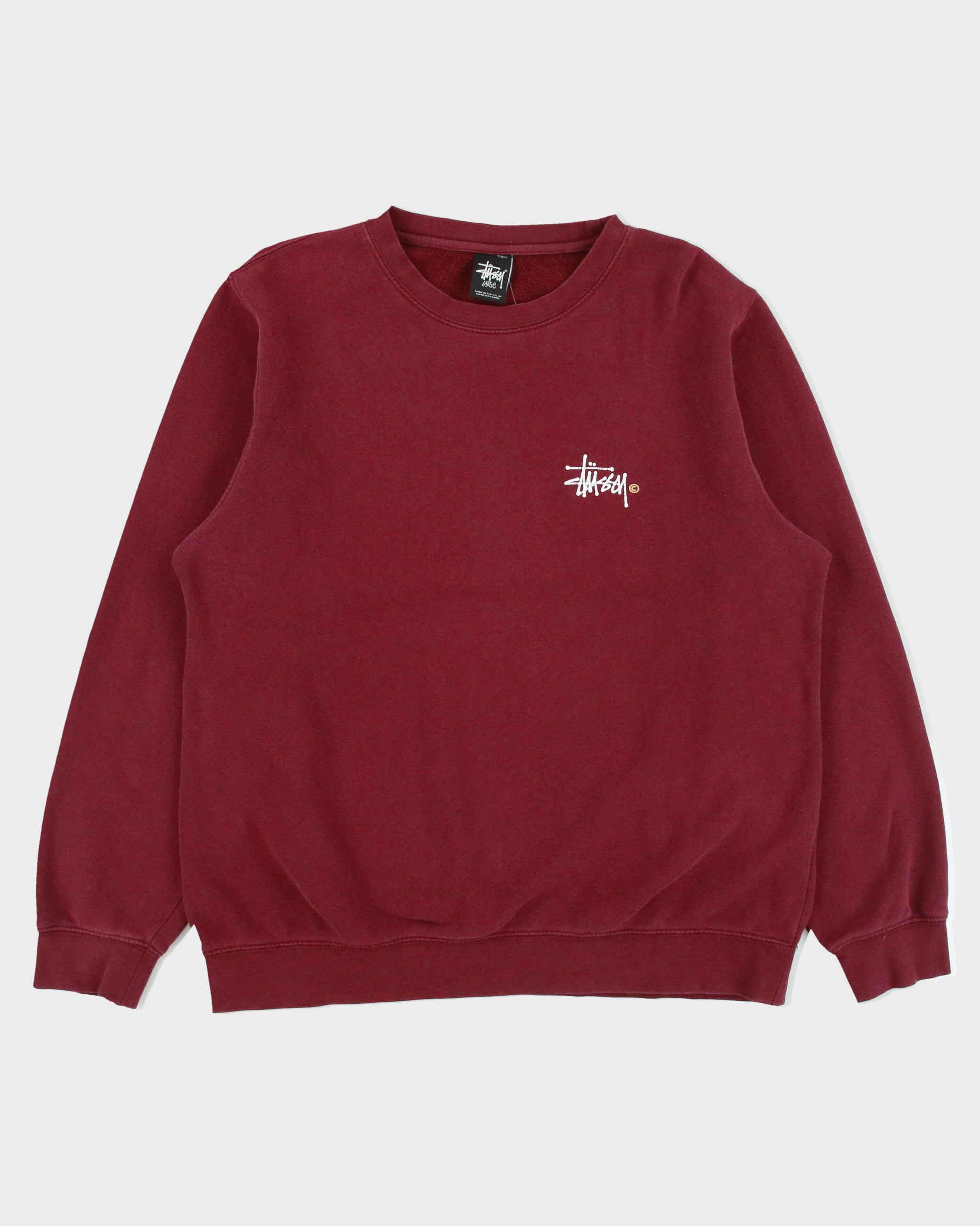 Vintage Stussy Stock Logo Made In USA Crewneck Sweatshirt - L