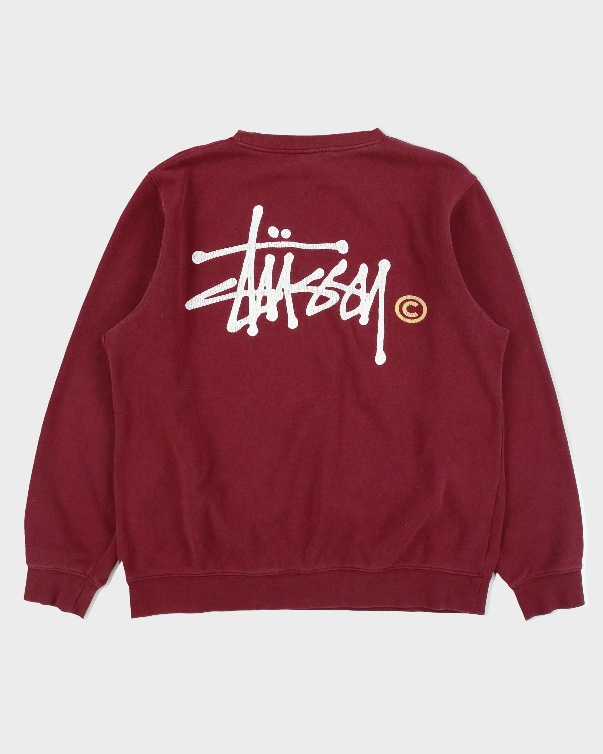 Vintage Stussy Stock Logo Made In USA Crewneck Sweatshirt - L