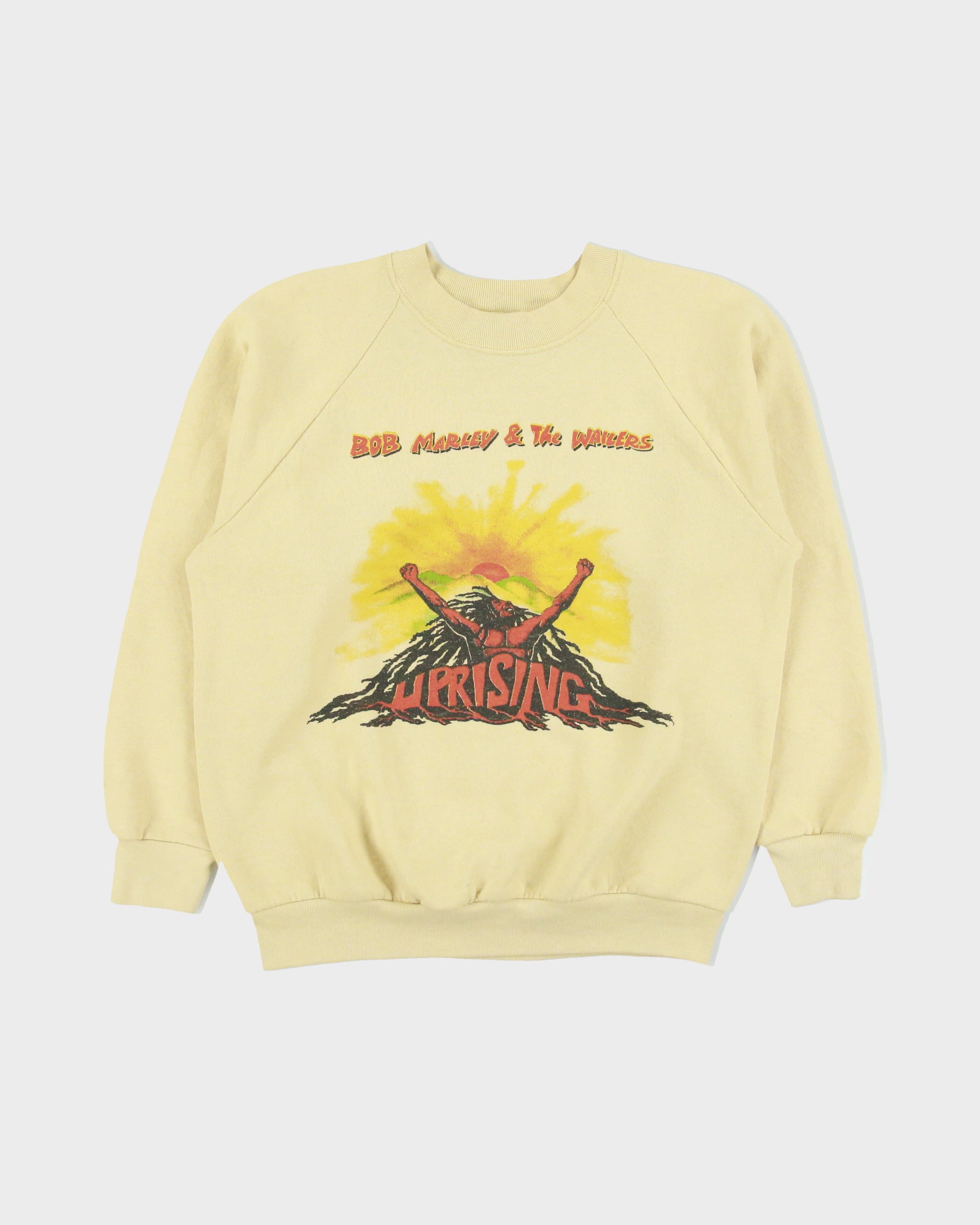 Vintage 1990s Bob Marley &amp; The Wailers '80 Uprising Album Crewneck Sweatshirt - M