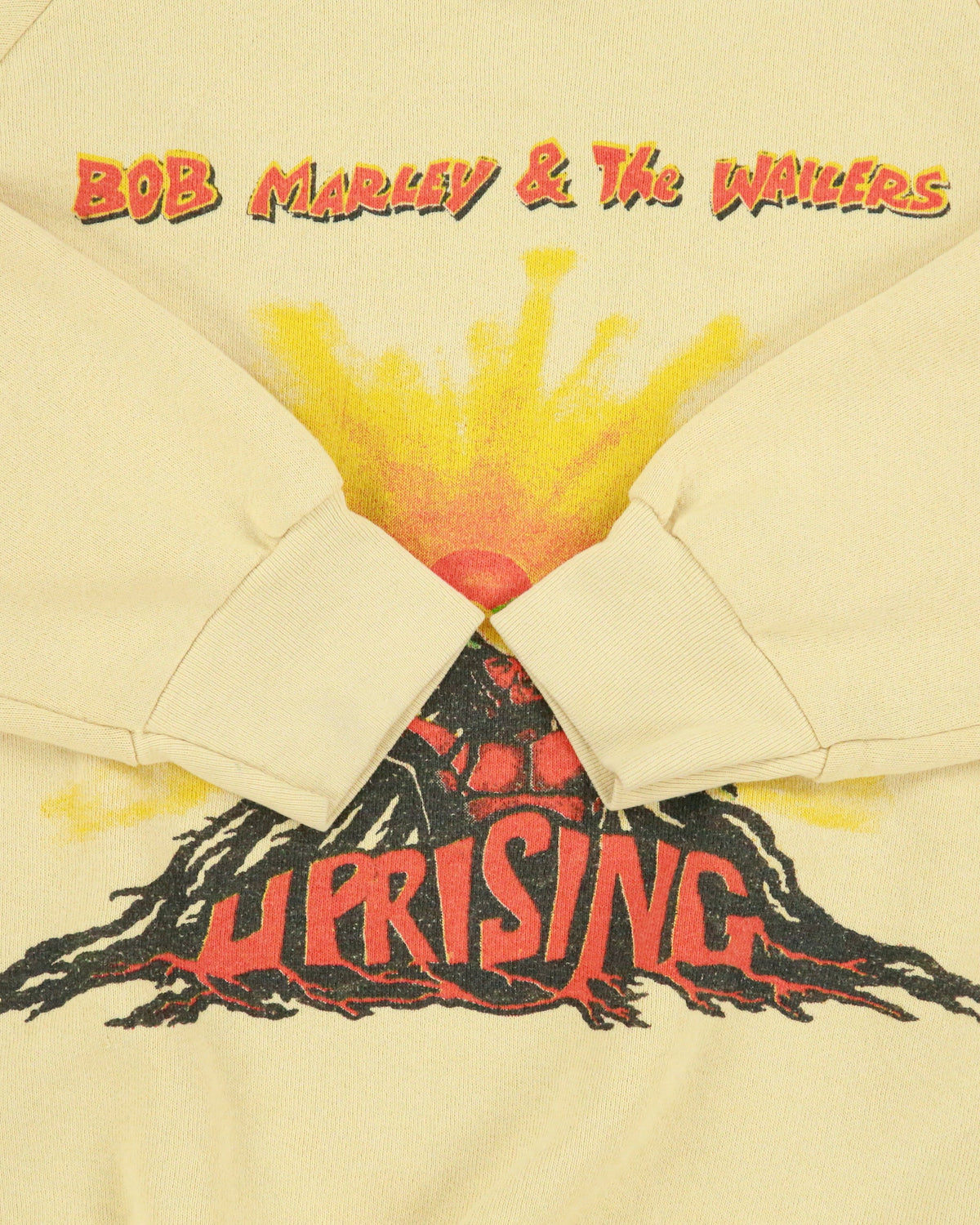 Vintage 1990s Bob Marley &amp; The Wailers '80 Uprising Album Crewneck Sweatshirt - M