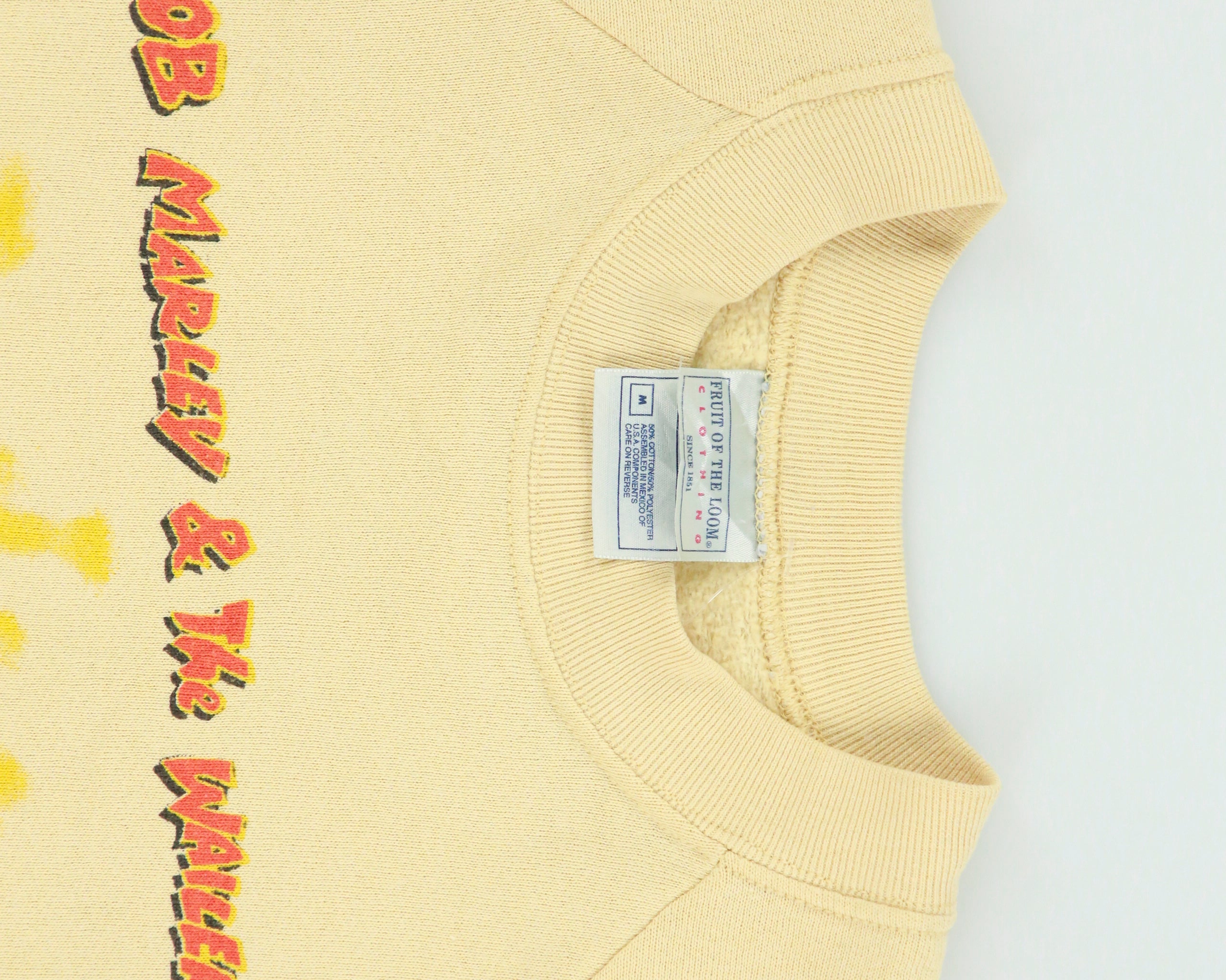 Vintage 1990s Bob Marley &amp; The Wailers '80 Uprising Album Crewneck Sweatshirt - M