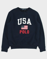 Vintage Polo Ralph Lauren USA Fleece Lined Crewneck Sweatshirt - L