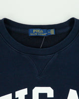 Vintage Polo Ralph Lauren USA Fleece Lined Crewneck Sweatshirt - L
