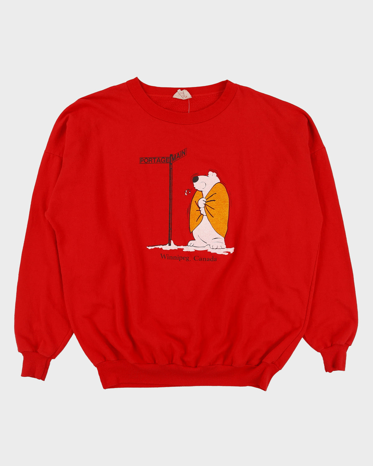 Vintage 1980s Impression Winnipeg Polar Bear Made In Canada Crewneck Sweatshirt - XL