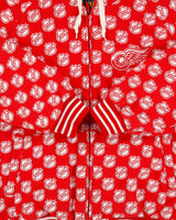 Vintage Y2K 00s G-III Carl Banks Detroit Red Wings NHL Ice Hockey Quilt Lined Zip-Up Hoodie - L