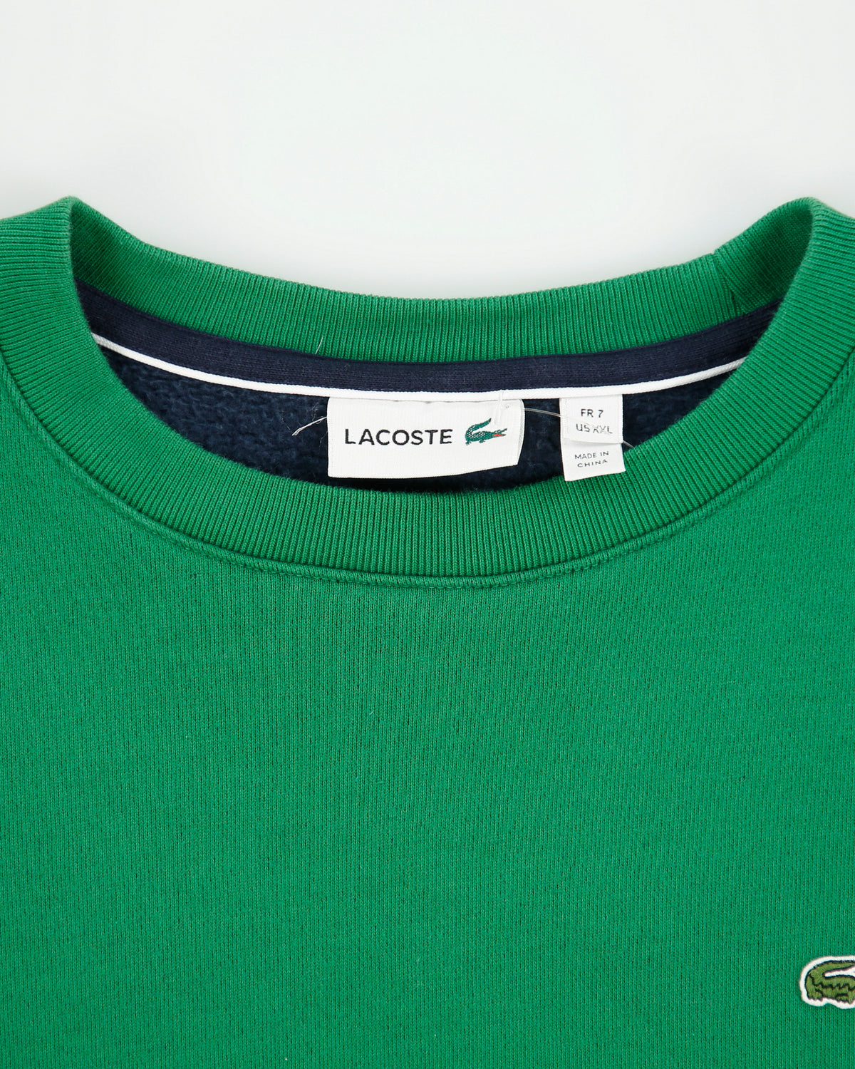 Vintage Lacoste Classic Pique Fleece Lined Crewneck Sweatshirt - XXL