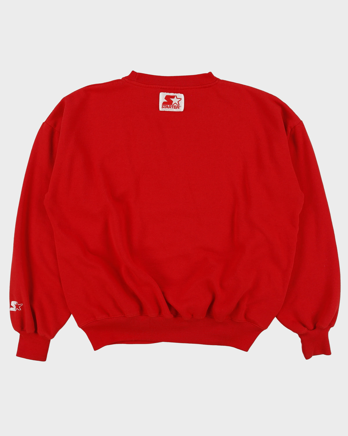 Vintage 1980s Starter Calgary Flames Embroidered NHL Crewneck Pocket Sweatshirt - XL