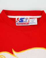 Vintage 1980s Starter Calgary Flames Embroidered NHL Crewneck Pocket Sweatshirt - XL