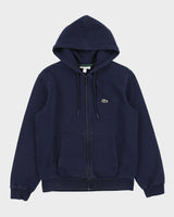 Lacoste Navy Heavyweight Fleece Lined Classic Fit Full-Zip Hoodie - M