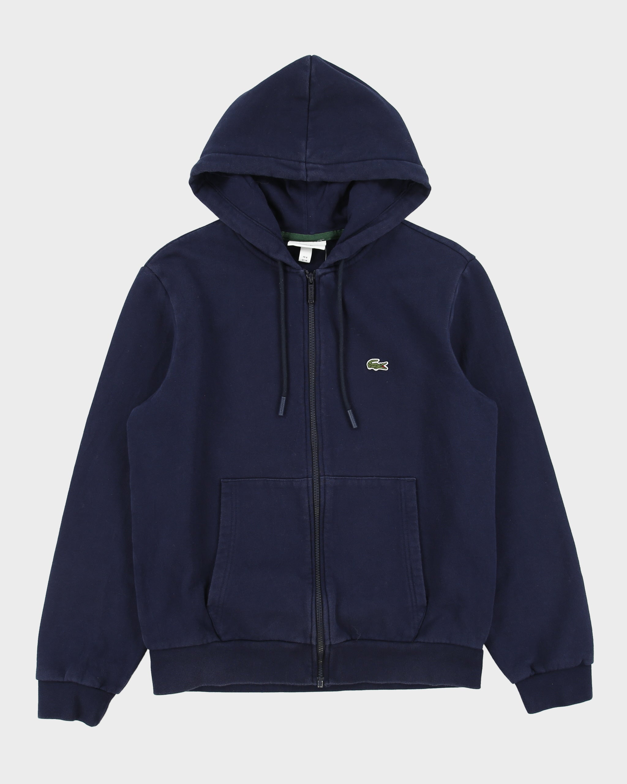 Lacoste Navy Heavyweight Fleece Lined Classic Fit Full-Zip Hoodie - M