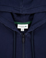 Lacoste Navy Heavyweight Fleece Lined Classic Fit Full-Zip Hoodie - M