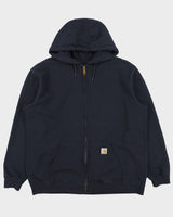Vintage Carhartt Navy Midweight Fleece Lined Loose Fit Full-Zip Hoodie - XL
