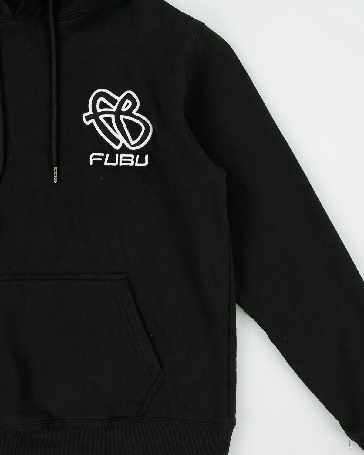 Vintage Y2K 00s Fubu Heavyweight Fleece Lined Embroidered Pullover Hoodie - S