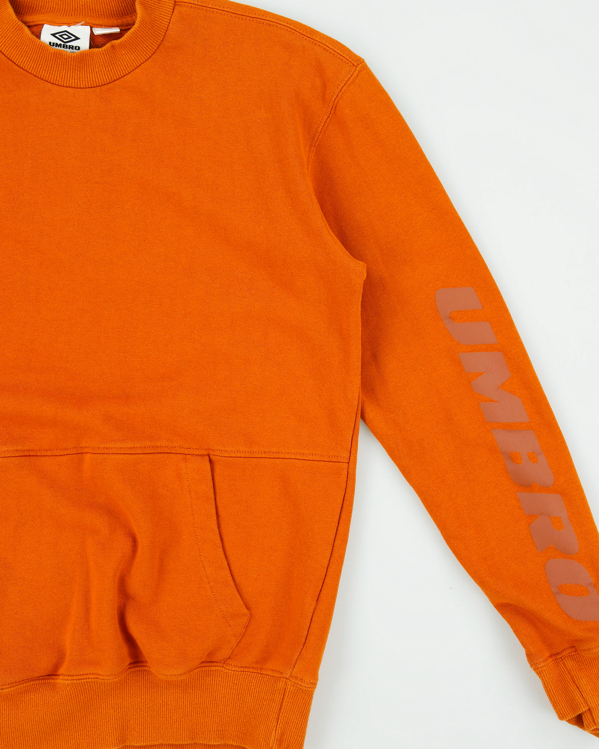 Vintage Umbro Tan Sleeve Logo Crewneck Pocket Sweatshirt - M