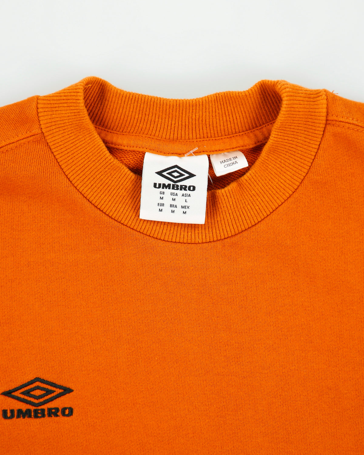 Vintage Umbro Tan Sleeve Logo Crewneck Pocket Sweatshirt - M