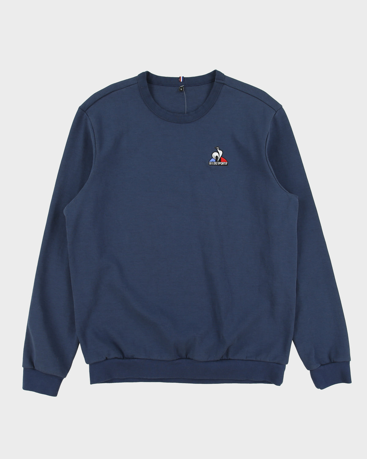 Vintage Le Coq Sportif Navy Crest Badge Crewneck Sweatshirt - L
