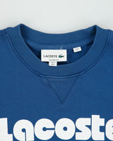 Vintage Lacoste Washed Marine Spell Out Classic Fit Crewneck Sweatshirt - S