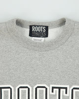 Vintage 1990s Roots Athletics Marl Grey Fleeced Lined Made In America Crewneck Sweatshirt - XL