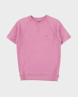 Vintage Stussy Hot Pink Embroidered Stock Logo Short Sleeve Crewneck Sweatshirt - S