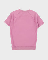 Vintage Stussy Hot Pink Embroidered Stock Logo Short Sleeve Crewneck Sweatshirt - S