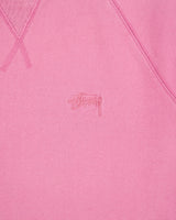 Vintage Stussy Hot Pink Embroidered Stock Logo Short Sleeve Crewneck Sweatshirt - S