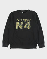 Vintage Stussy N°4 Duck Camo Made In USA Crewneck Sweatshirt - L