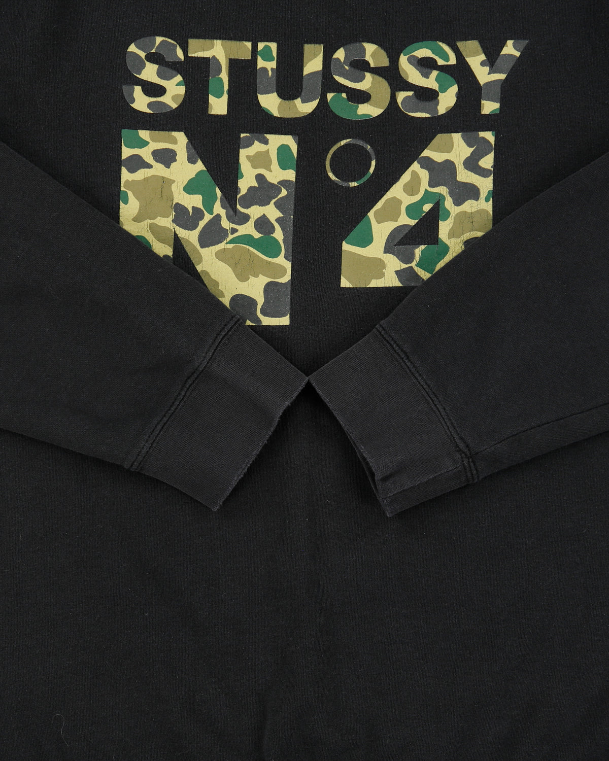 Vintage Stussy N°4 Duck Camo Made In USA Crewneck Sweatshirt - L